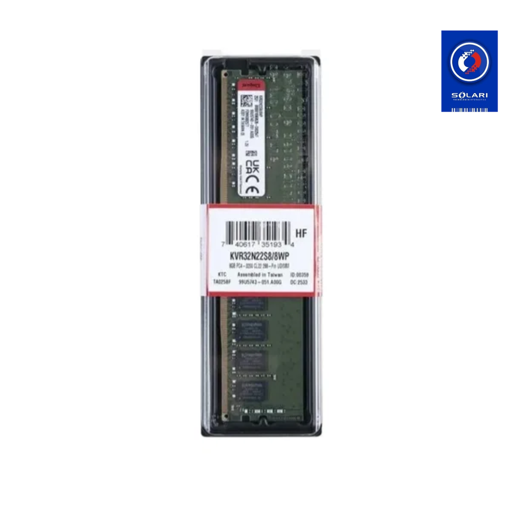 MEMORIA RAM UDDIM KINGSTON KVR 8GB DDR4