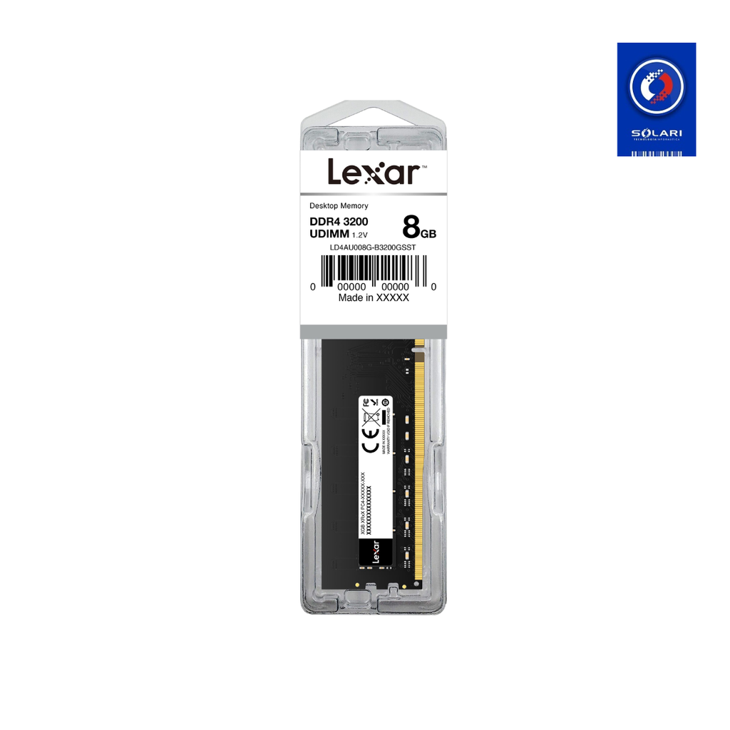 MEMORIA LEXAR UDIMM DDR4 8GB 3200 MHz