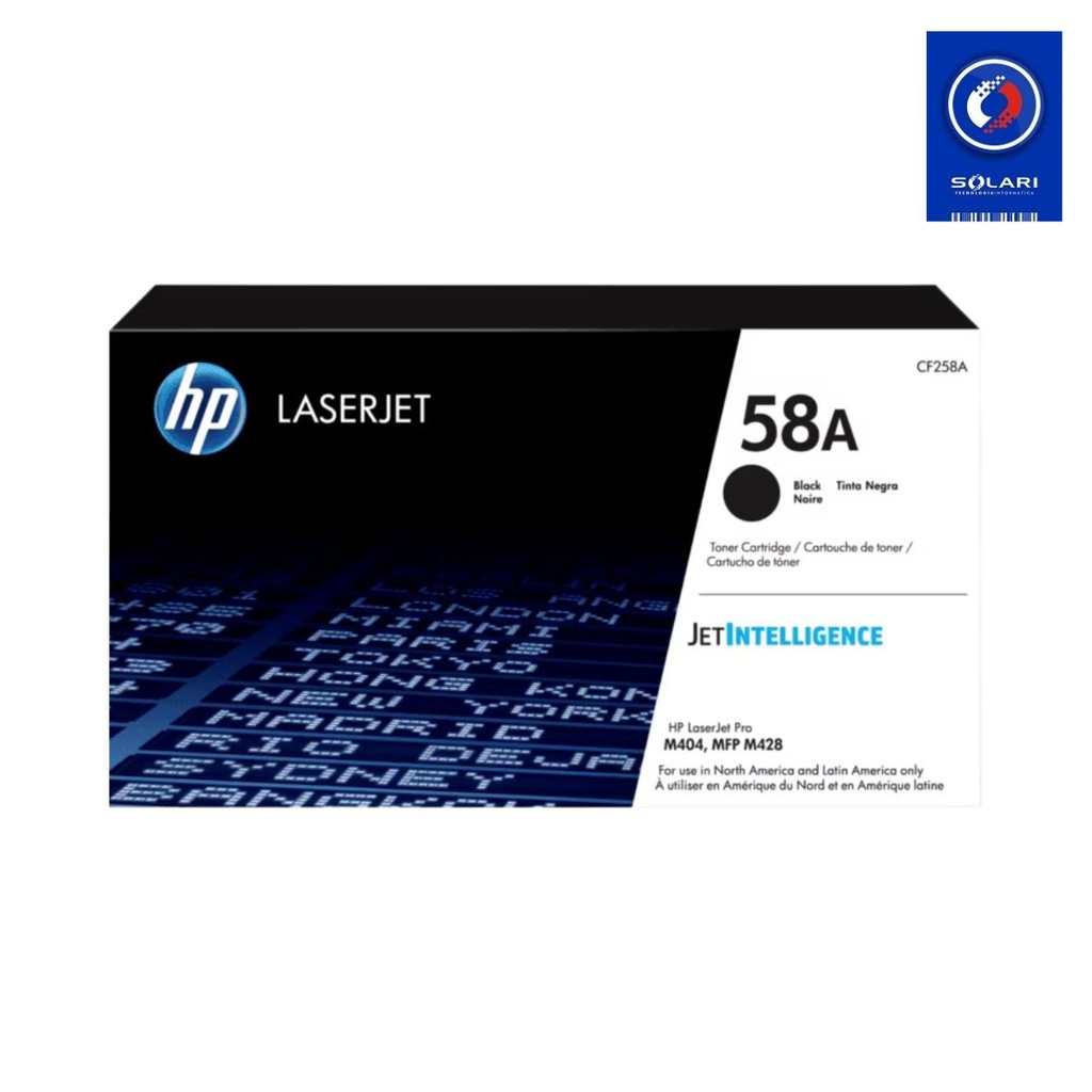 TONER LASER HP 58A NEGRO CF258A ORIGINAL 