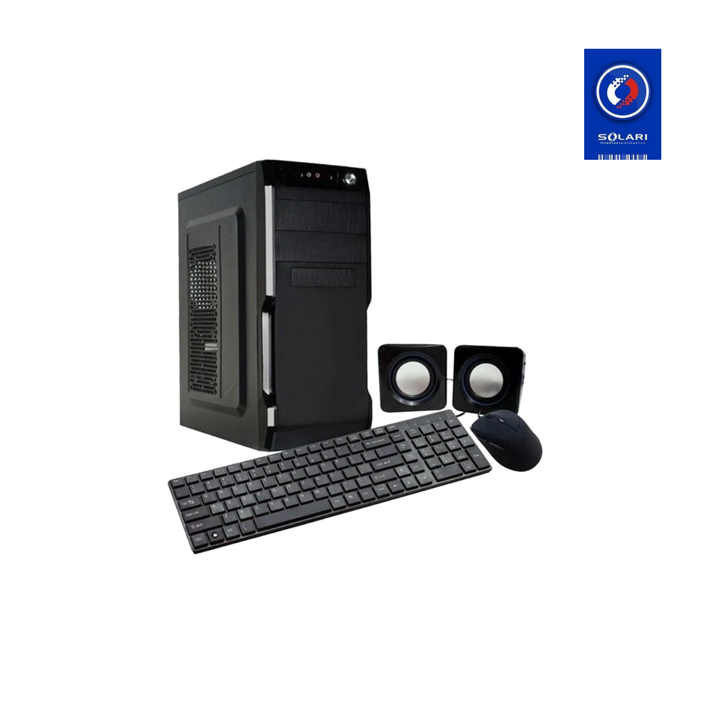 Gabinete 2801 Kit Teclado Mouse Negro Mid Tower C/Fuente 600W
