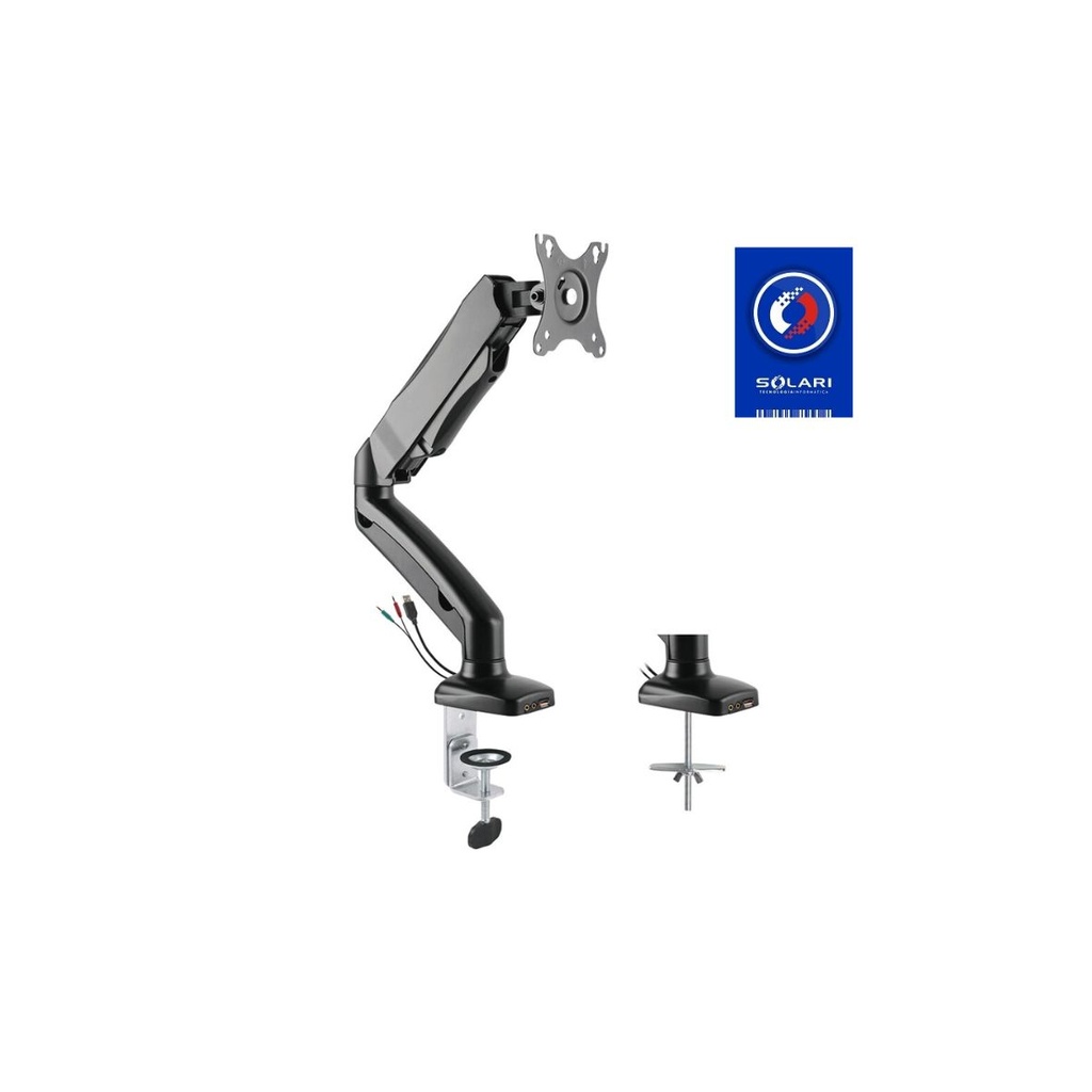 SOPORTE DE ESCRITORIO P/MONITOR/TV MOVIL 17 A 32" INTELAID IT-DBGS 