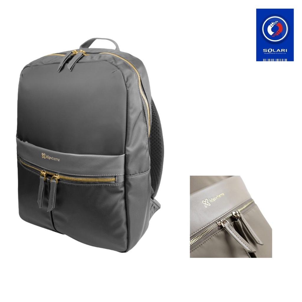 MOCHILA NOTEBOOK KLIP XTREME BARI 15.6 PULG/ GRIS KNB-467GR