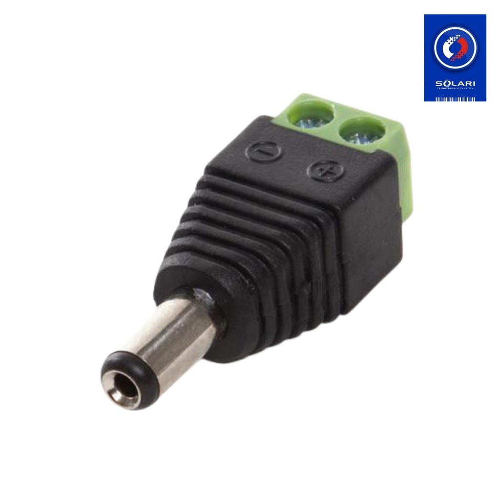 CONECTOR MACHO PARA CAMARA SEGURIDAD CON BORNERA