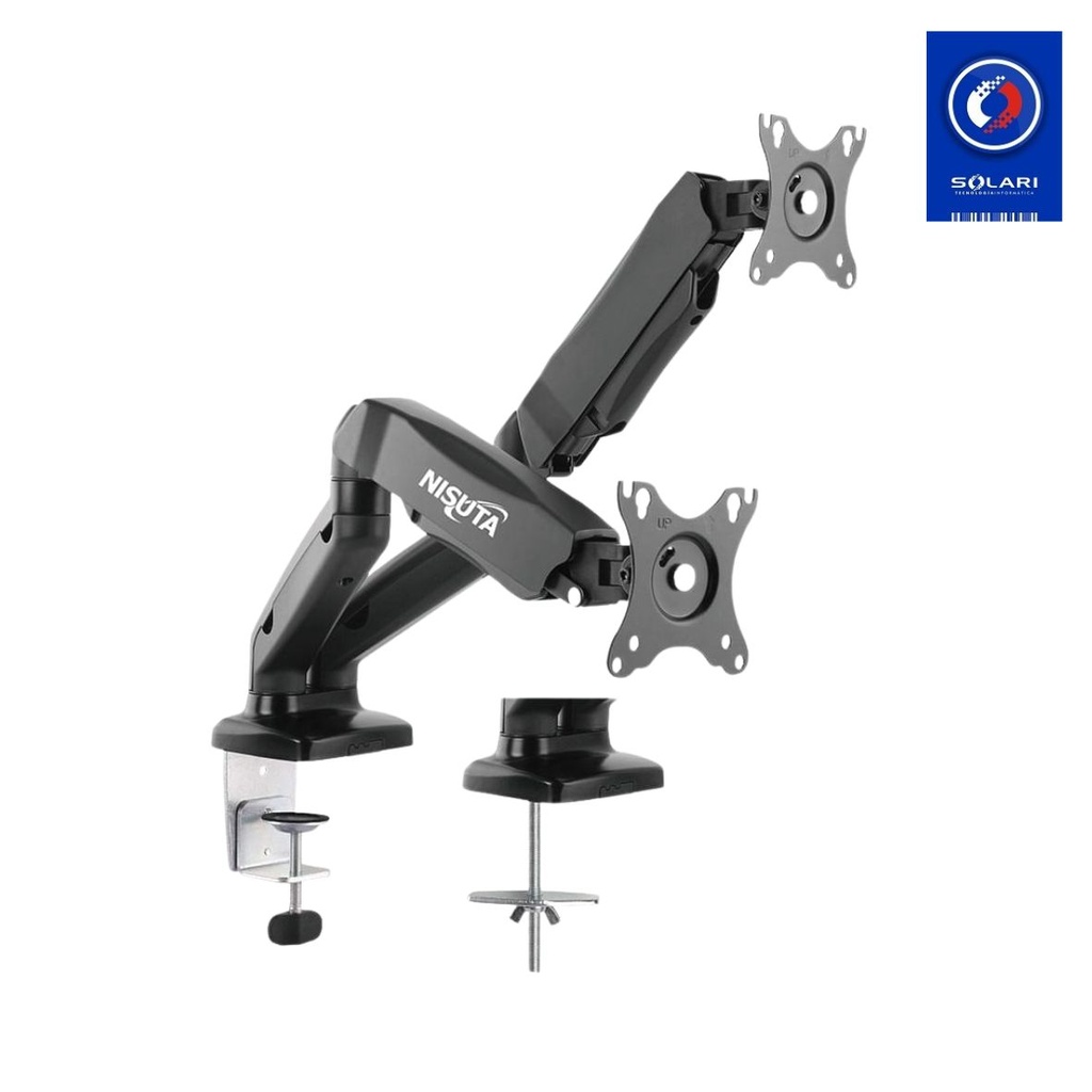 Soporte doble para Monitor o TV de 17-32" en escritorio hasta 9kg con amortiguación