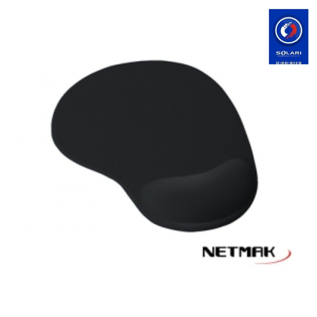 PAD MOUSE CON GEL NETMAK NEGRO NM-PGEL