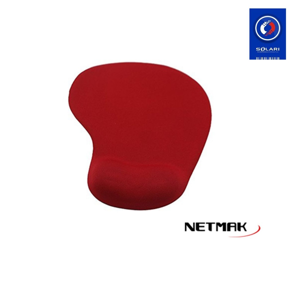PAD MOUSE CON GEL NETMAK ROJO NM-PGEL-R