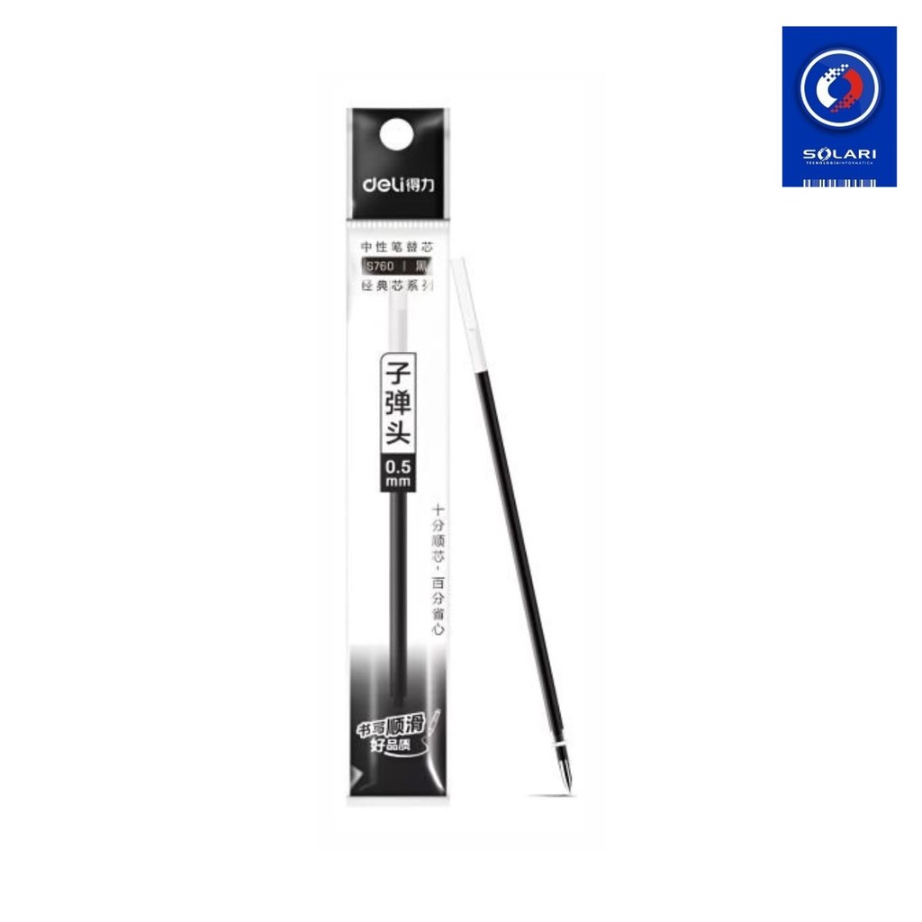 REPUESTO BOLIGRAFO DELI GEL NEGRO 0.5 MM