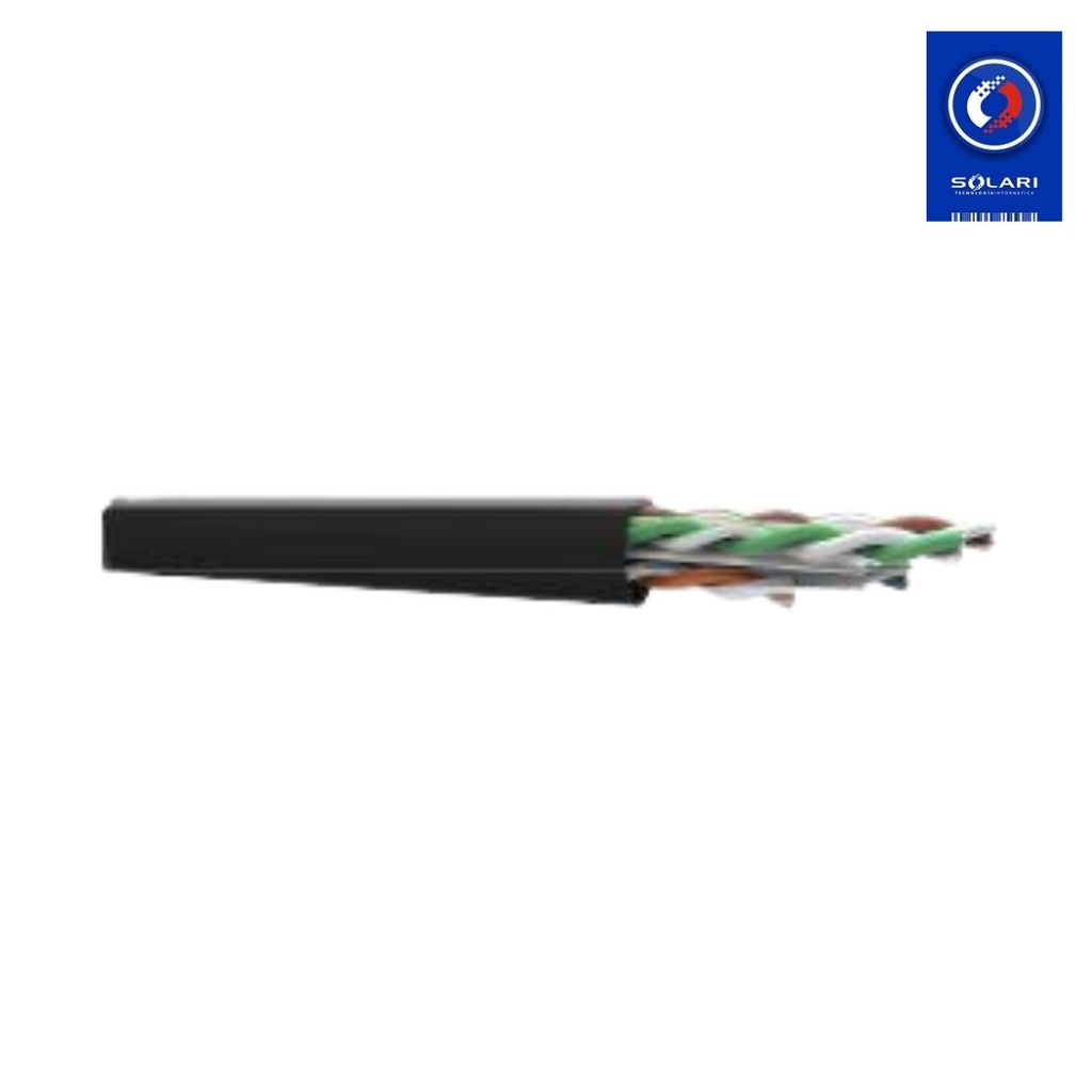 Cable para transmision de datos GigaLan Categoria 6 sin blindaje, para uso externo