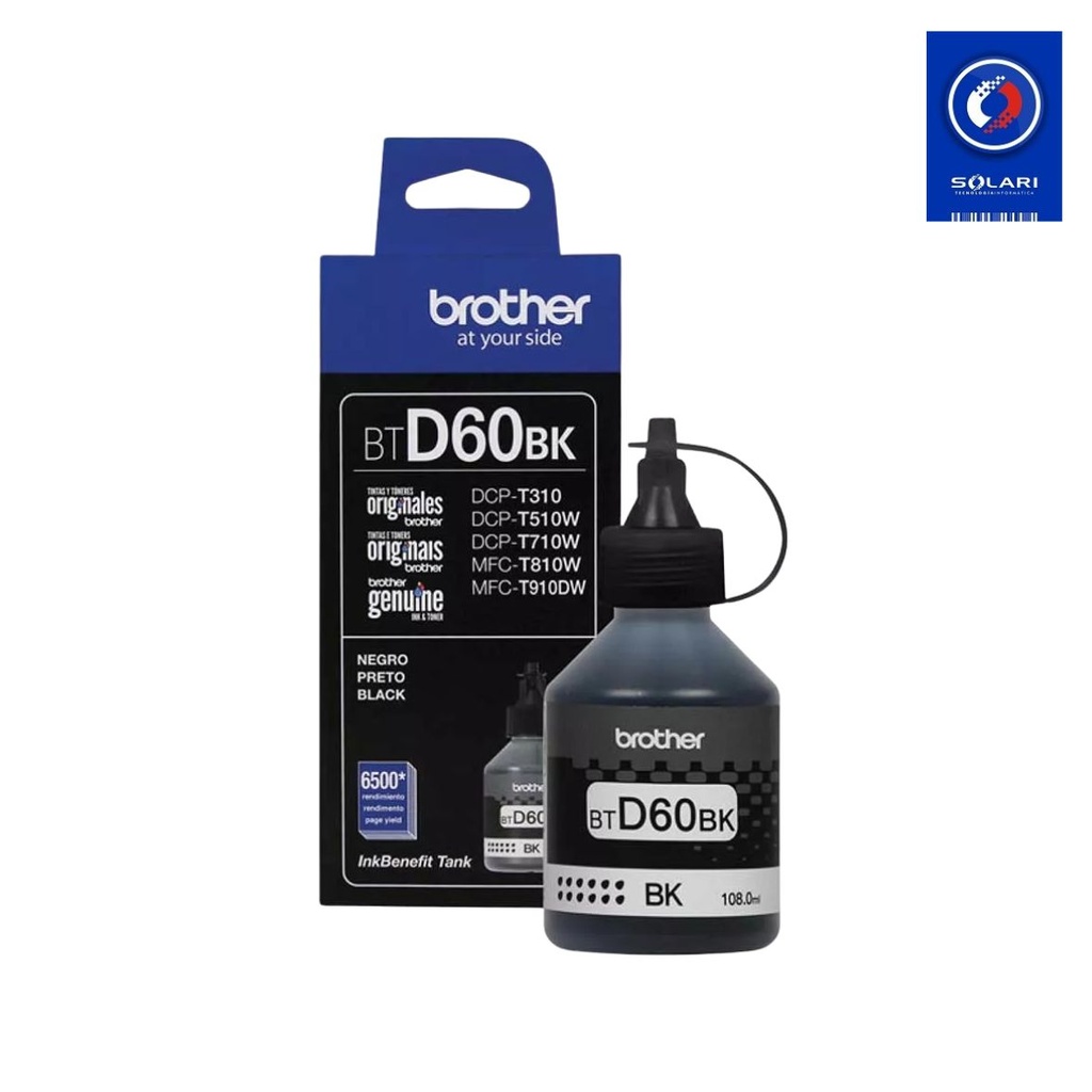 TINTA BROTHER DCP T310/T510W/T710W ORIGINAL D6001 NEGRO (copia)