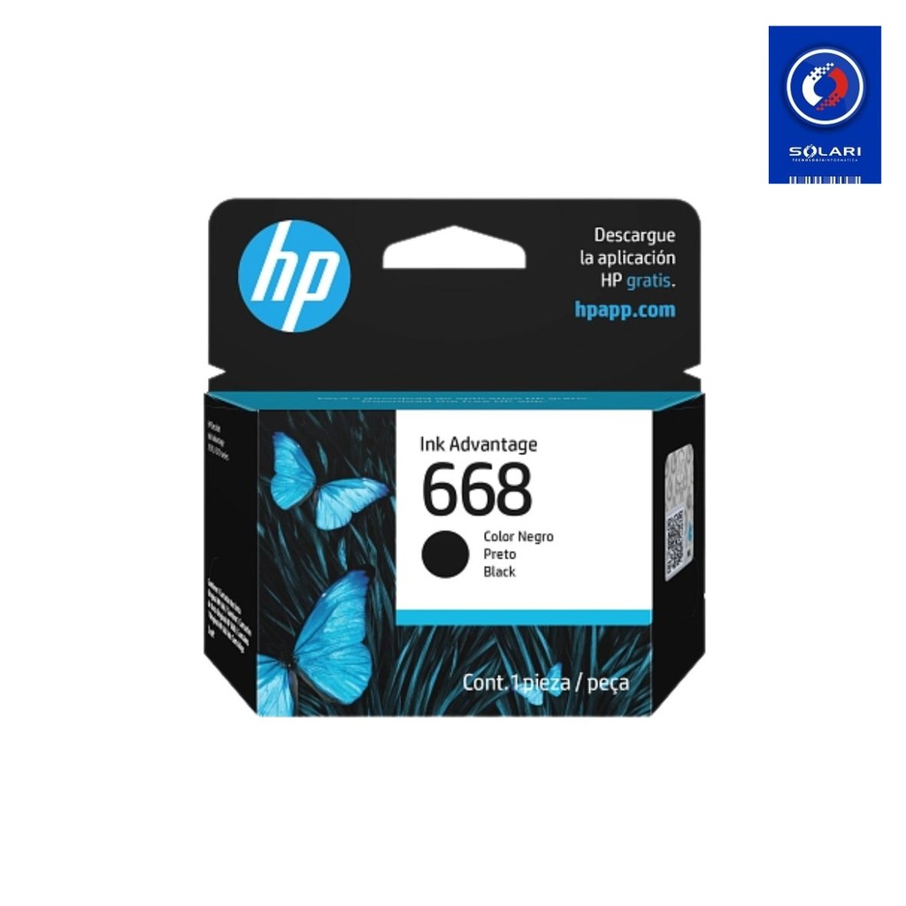 CARTUCHO HP ADVANTAGE 668 NEGRO ORIGINAL