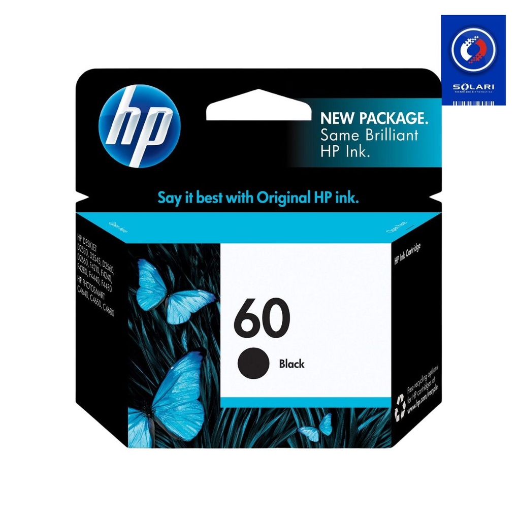 CARTUCHO HP 60 NEGRO ORIGINAL