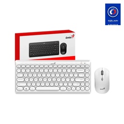 [213577] COMBO TECLADO MOUSE INALAMBRICO LUXE MATE Q8000 BLANCO GENIUS
