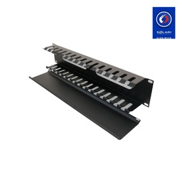[ORGCR-002] ORGANIZADOR DE CABLE 2U CON TAPA GLC